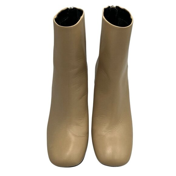 Zara Womens High Heel Ankle Boots Booties Tan Back Zipper EU 37 US 6.5 Mob Wife - Picture 7 of 16
